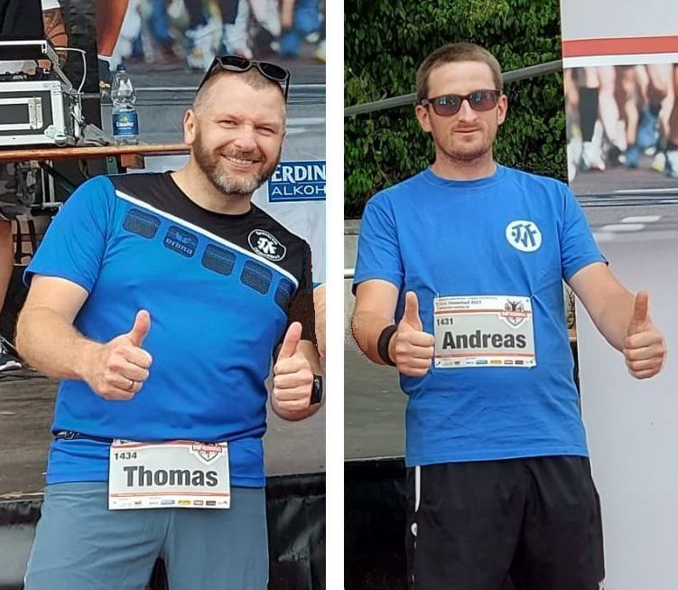 Fotokollage mit Thomas und Andreas