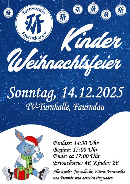 Einladung zur Kinderweihnachtsfeier 2025